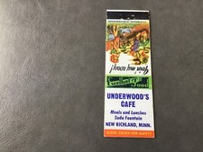 Vintage Underwood’s Cafe, New Richland, Minnesota Matchbook Cover picture