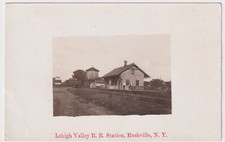 NEW YORK RUSHVILLE LEHIGH VALLEY RAILROAD DEPOT 1917 TO CHARLES HOLYAN, LOWVILLE picture