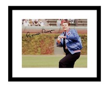 Ronald Reagan 8x10 Signed photo print Chicago Cubs ceremonial game first pitch picture