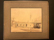 Antique Firestone Tire Gas Station Photo Standard Oil Red Crown Gasoline c1920 picture