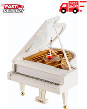 Hvogvok Ballerina Music Box，Piano Box for Women Girls White... picture