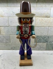 Vintage Steinbach S700 “The Cowboy” Nutcracker Germany Western Lasso 16” Tall picture