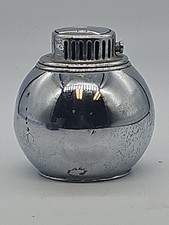 Vintage J.A. Bagley Co Chrome Spherical Table Lighter MCM Round Globe Japan picture