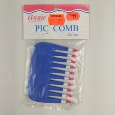 Vintage Annie Hair Pick Pic Lift Comb Tease Retro 80s 90s Colored Tips Deadstock picture