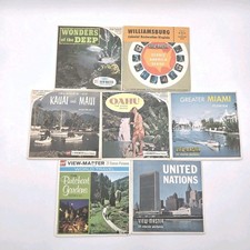 LOT OF 7 VINTAGE GAF VIEW MASTER 3 REEL SETS TRAVEL/SEA LIFE EXCELLENT CONDITION picture