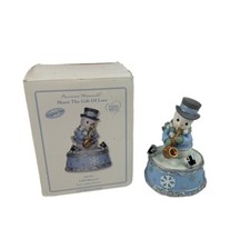 Precious Moments Share The Gift Of Love LED Musical Snowman Playing Saxophone picture