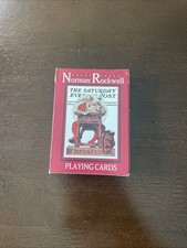 Vintage 1996 Norman Rockwell Christmas Playing Cards picture
