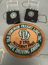 Old Dominion Freight Line Safe Driving Award Pins and patch picture