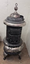 Extremely Rare Antique Beckwith SideWinder Round Oak Parlor Stove picture
