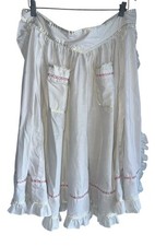 Vintage Jessica’s Gunnies x Gunne Sax White Pink Apron Prairie Cottagecore picture