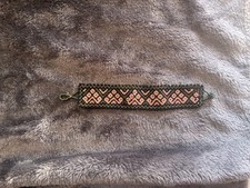 Vintage Hand Made Navajo Style Seed Glass Bead Bracelet  Native American Rare picture