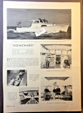 1958 Martin Quigley Yacht Homeward. Construction Greenwich Cove. 1958 Article picture