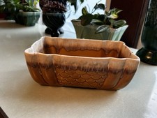 Hull Ceramic Planter Scales Orange 77 USA Rectangle Indoor Vintage picture