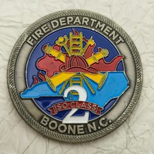 Boone NC Fire Dept ISO Class Challenge Coin picture