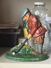 Cast Iron Golfer Doorstop picture