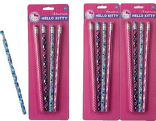 Qty 3 Hello Kitty HB Pencil Set 12 Wood Pencils Sanrio School Party Favors Gift picture