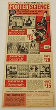 1959 PORTER SCIENCE KITS ad ~ Microcraft, Biocraft, Chemcraft picture