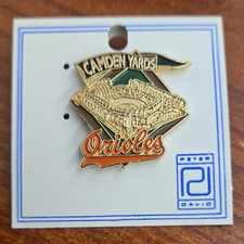 Vintage RareCamden Yards Baltimore Orioles Stadium Logo Pin Almost 35 Yrs Old picture