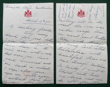 Antique Royal Signed Letter Mummy Mary Princess Royal to Son Lascelles Compton picture