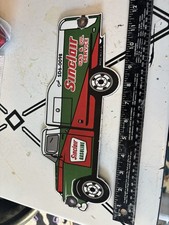Porcelain Sinclair Gas And Oil Service Truck Sign  picture