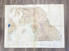 The Border WW2 Map 1944 Restricted Use Retired 38x28 picture