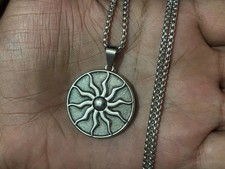 Trillionaire Maker Magical Pendant Silver Sun Nautical Good Luck Success Charm picture