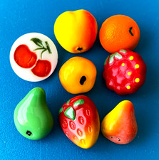 Vintage Realistic Glass Fruit Buttons picture