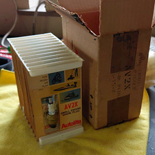 Vintage Autolite Spark Plug Display With 10 Original AV2X PLUGS In OEM FORD BOX picture