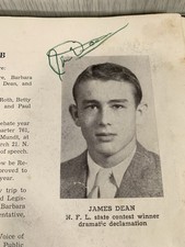 James Dean 1949 Senior Yearbook Fairmount High Dean’s Autographs Memorabilia picture