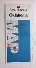 Rand McNally Oklahoma 1980s Folding Road Map w/ Cities Vintage picture