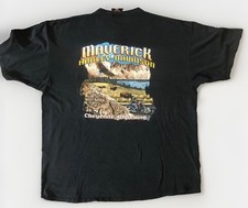 Vintage 1999 Maverick Harley Davidson 3 Button Pocket Shirt. Cheyenne Wyoming Xl picture