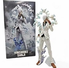 One Piece Vinsmoke Sanji 24cm Figure White Suit GK PVC Statue Anime Collectible picture