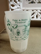 Vintage 1986 Newberry SC Egg & Dairy Festival Super Mug Frosted Plastic Cup picture