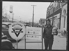 Photo:Columbus Georgia 1940s Army Navy YMCA Dormitory Sign Street Scene picture