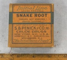antique quack medicine Snake Root advertising box apothecary pharmacy  19th c picture