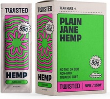 Twisted Hemp 4 Leaf per Pack 15 Count Box 60 Rolling Papers (Plain Jane) picture