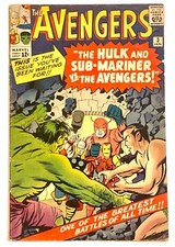 AVENGERS #3 1964 5.0 VG/F 🔑Classic Battle Hulk Submariner picture