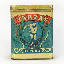 Tarzan Te Puro Pure Tea Advertising Antique Tin 1920s-1930s picture