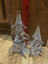 Toscany Christmas Tree Solid Art Glass 24% Lead Crystal Clear 8