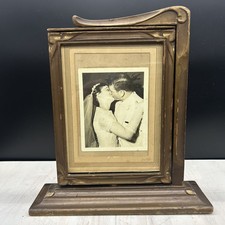 Vtg Art Deco Nouveau Swinging 9x7 Picture Frame on Stand Original Photo picture