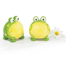 DAPRIL Toby The Toad Frog Salt And Pepper Shakers For Kit, One Size, Green picture