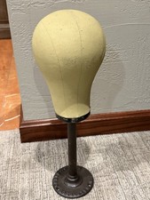 G.G. TOWNSEND ROCHESTER NY CLOTH HEADFORM HAT MILLINER STAND CAST IRON ANTIQUE picture
