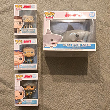 Funko Pop Jaws Complete Set 755 756 757 758 Brody Hooper Quint Shark picture