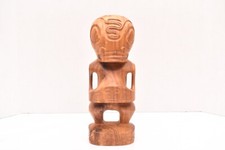 Hand Carved Wood Tahitian Vintage Handmade Statue Polynesian Tiki Figure 12