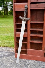 Antique Theatrical Large Wood Blade Sword Stage Prop Roman Vintage Fraternal picture