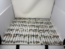 Lot of 200 Vintage Souvenir Collector Spoons Travel Enamel Mixed Countries picture