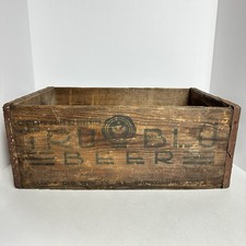 VTG Antique TRU BLU Beer Wood Carrier Crate Northampton Pennsylvania Dutch picture