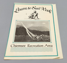 Vintage Chiemsee Recreation Area 1960s Learn To Sail Week Brochure Pamphlet Book picture