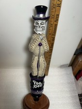 LEFT COAST SKELETON VOODOO DOLL AMERICAN STOUT Draft beer tap handle. CALIFORNIA picture