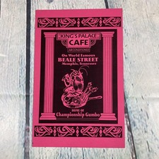 Kings Palace Cafe Beale Street Memphis TN Paper Menu / Ephemera - 8.5